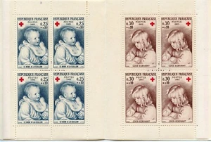 TIMBRE FRANCE CARNET 1965 CROIX ROUGE N° 2014 ** / TIMBRE N° 1466/1467 ** - Photo 1/2