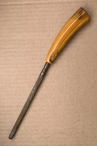 Vintage Bakelite Knife Sharpening Steel Stainless Butterscotch Art Deco - Picture 1 of 2
