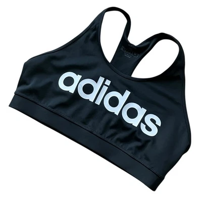 Sujetador deportivo Adidas WMNS XL negro ropa deportiva logotipo entrenamiento espalda deportiva D68154 Foto 1 de 4