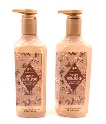 Bath & Body Works Gentle Gel Hand Soap Sweet Sandalwood  8oz Bottles Set of 2 - Image 1 of 2