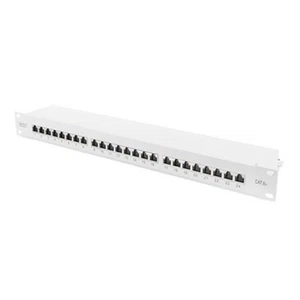 DIGITUS Patch Panel CAT 6A geschirmt 24 Port 1HE 483mm 19" Patchpanel Weiß - Bild 1 von 6