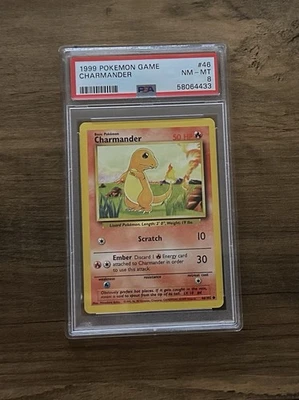 1999 Pokemon Base Set Unlimited Charmander #46 PSA 8 NM-MT - Image 1 of 3