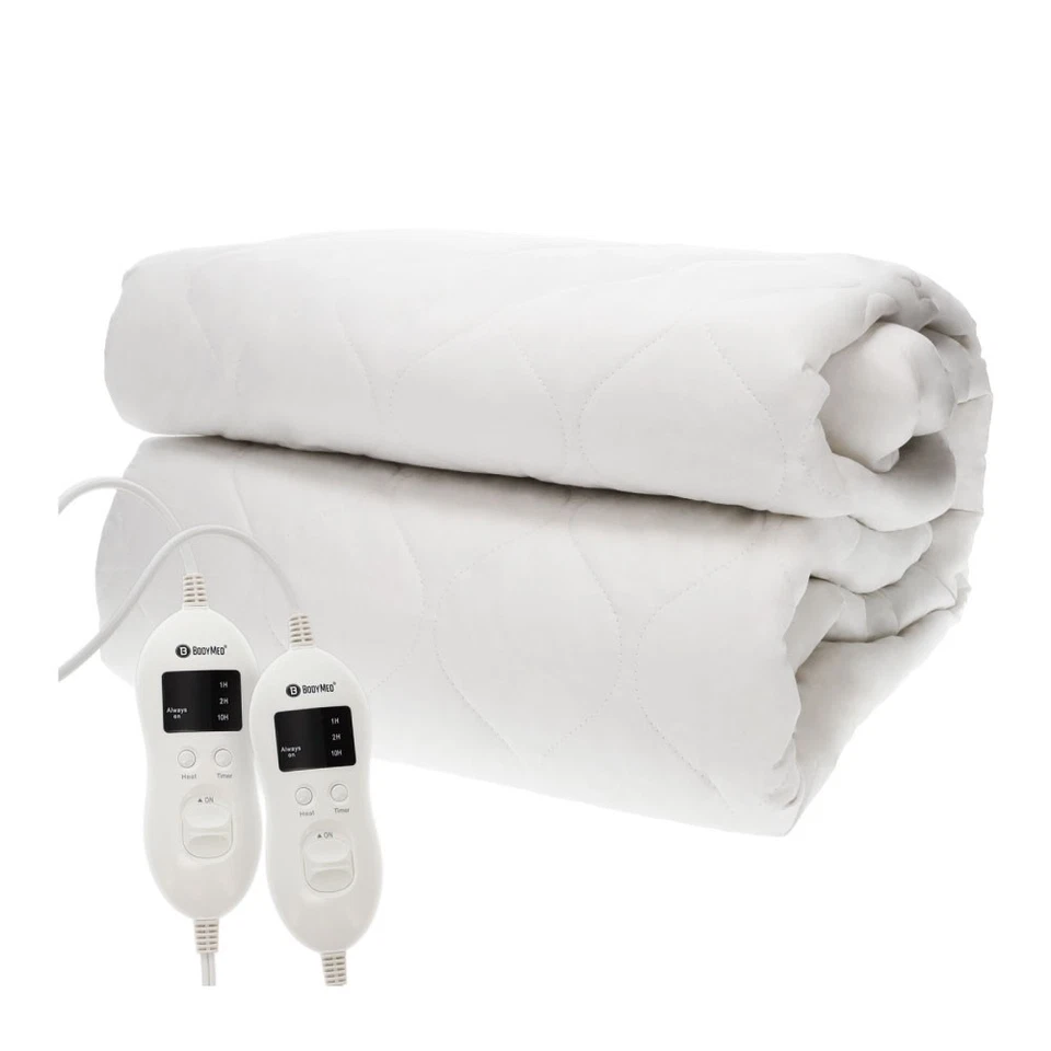 BodyMed Heated Mattress Pad with Skirt Queen 60 in. in. – Fitted Electric