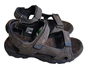 Nuevas Sandalias Hombre Talla 9 SKECHERS Gander Louden Marrón Vegano 98944140 Espuma con Memoria - Imagen 1 de 7