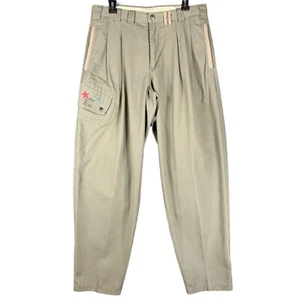 Vintage 80s Bugle Boy Special Issue Cargo Pants Mens 32x33 Army Green - Picture 1 of 12