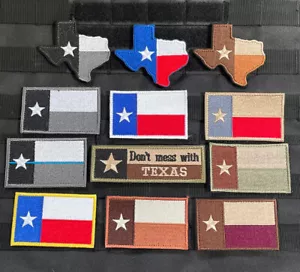 Texas Flag Patch Tactical Military Morale Hook Loop backed - Picture 1 of 29