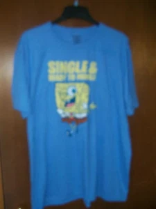 SpongeBob Square pants Single & ready to Mingle T-Shirt NWT Medium - Picture 1 of 2
