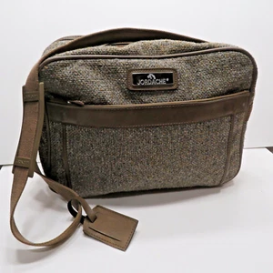 VTG 90'S JORDACHE SOLID TWEED CROSSBODY TRAVEL MESSENGER BAG LINED - Picture 1 of 16