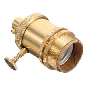 Retro Copper Lamp Holder Sockets and Parts Turn Knob Replacement - Picture 1 of 12