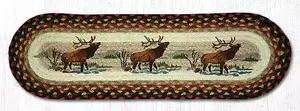 BRAIDED JUTE STAIR TREAD SETS. OVAL COUNTRY STAIR TREADS.WINTER ELK/BROWN/TAN - Picture 1 of 1