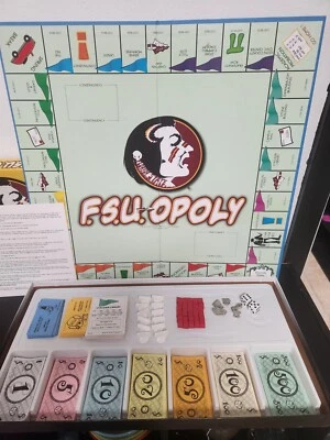 Florida State University Monopoly F.S.U. Opoly Board Game Complete Hard to find - Image 1 of 4