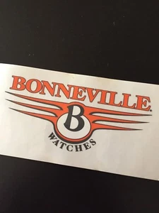 Bonneville Swiss Watch 5" Clear Sticker Vintage Chronograph Wristwatch  - Bild 1 von 1