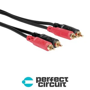 Hosa CRA-203AU Dual Phono RCA Cable - 3M CABLE - NEW - PERFECT CIRCUIT - Picture 1 of 1