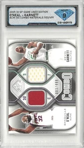 2009-10 SP SHAQUILLE O'NEAL KEVIN GARNETT Combo Materials /499 ๐ DSG 9 Mint - Picture 1 of 2