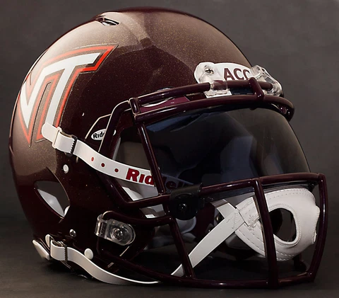 *CUSTOM* VIRGINIA TECH HOKIES NCAA Riddell Speed AUTHENTIC Football Helmet Cover