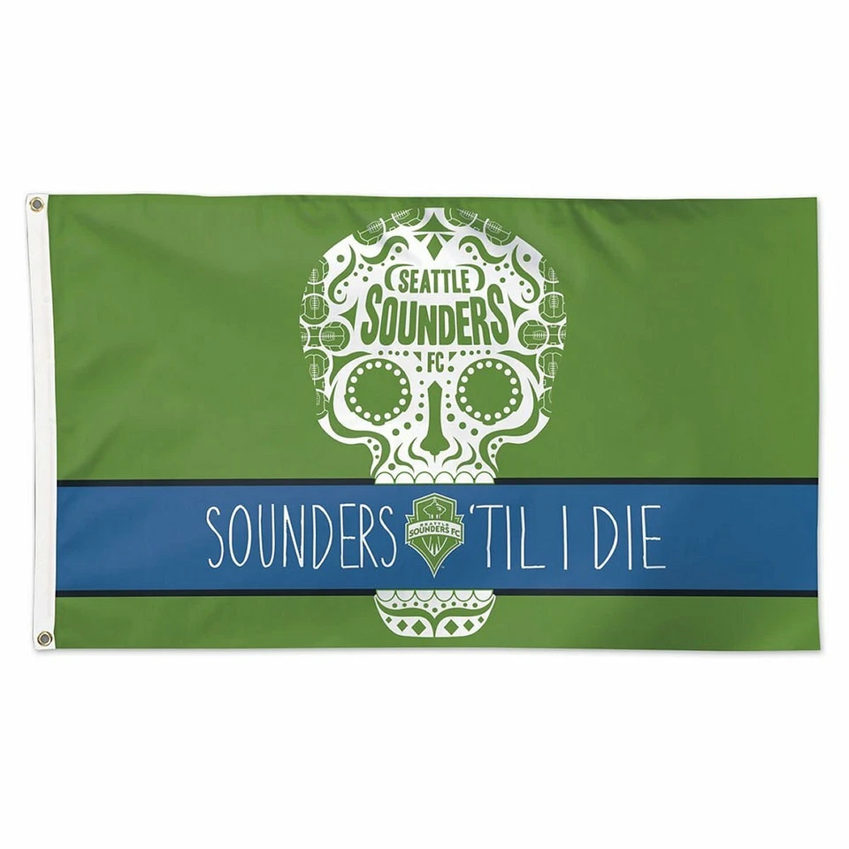 Seattle Sounders Flag 3 x 5 Foot Flag - Sounders Til I Die - Image 1 of 1