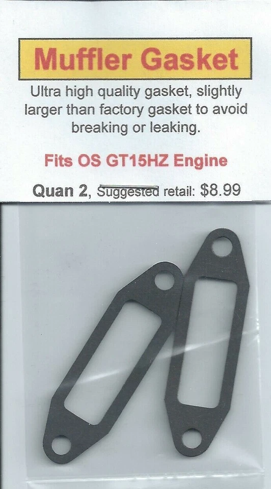 OS GT15HZ Exhaust/Muffler Gasket 2 Pack NIP - Image 1 of 1