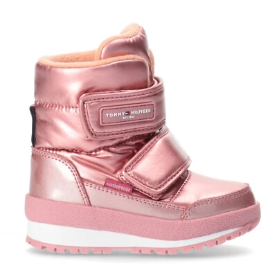 Tommy Hilfiger Kinder Mädchen Winter-Stiefel Snow Sneaker-Boots Klettverschluss