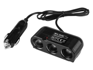 Neuf 3 Voie Câble Allume-Cigare 12V 24V Câble Diviseur Adaptateur Prise #1173 - Imagen 1 de 3