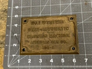 Vintage American Can Co. CANCO Brass Tag Badge Industrial Factory - Picture 1 of 1