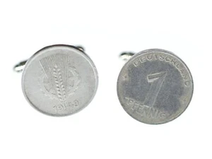 1 Pfennig DDR Cufflinks Miniblings Ostalgie Coins Money Groschen Old - Picture 1 of 5