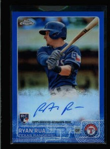 RYAN RUA 2015 TOPPS CHROME ROOKIE BLUE REFRACTOR AUTO #012/150 AZ6686
