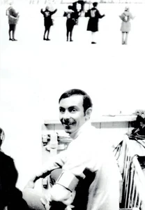 1970 Wire Photo skater Tim Wood awaits judges at Ljubljana World Championships - Picture 1 of 2