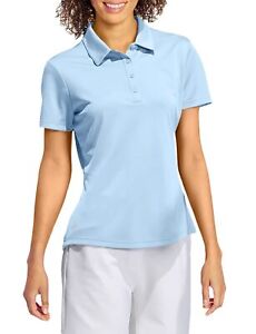 adidas Golf Women's Performance Primegreen Polo Shirt GT7931 Clear Sky
