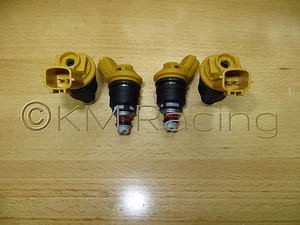 4x New SR20DET Yellow Side Feed 555cc Fuel Injectors for NISMO Nissan 16600RR543 - Foto 1 di 5