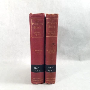 The People's Bible Vol 18 & 19 Book of Matthew - 1897 & 1902 HC by Joseph Parker - Picture 1 of 23
