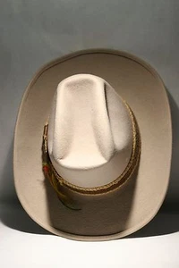 Seltener Cowboyhut (100 % Wolle) Größe 7 1/4 Zoll neu ohne Etikett - Bild 1 von 11