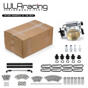 Colector de admisión de alto perfil 102 mm cuerpo del acelerador riel de combustible negro para LS1 LS2 LS6 - Imagen 1 de 8