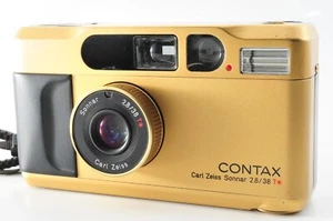 CONTAX T2 Gold Carl Zeiss Sonnar 38mm F2.8 T* AF Rangefinder #1132 - Picture 1 of 12