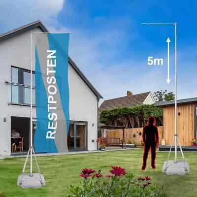 Onpira® Fahnenmast MOBILER Teleskopmast Schiebemast Alumast ALU Flagge 5m - Bild 1 von 4