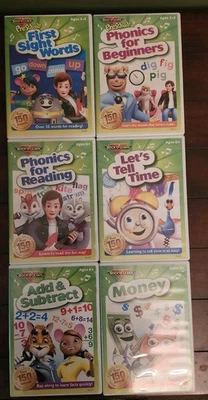 Rock 'N Learn 6 DVDs Money, Add & Subtract, Time, Phonics, First Sight Words - Image 1 of 4