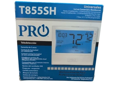 New Pro1 IAQ T855SH Universal Light Commercial or Residential Thermostat - Image 1 of 4