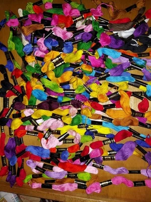 104 Skeins of Floss Designs for the Needle 6 Strand All Cotton + Basket - Image 1 of 4