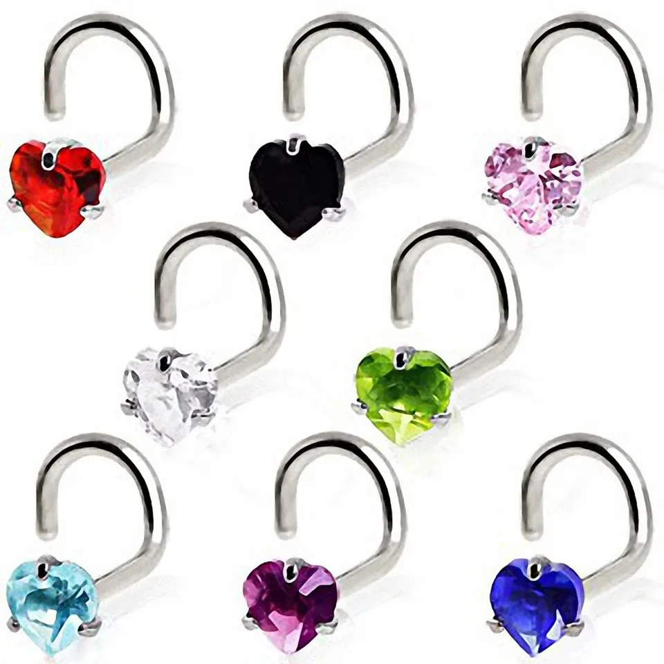 Piercing Naso Pietra Cuore - Immagine 1 di 1