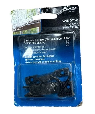 Trava e Guarda de Janela PLPCI F2581 Preto 1 3/4" Espaçamento de Furos - Imagem 1 de 2