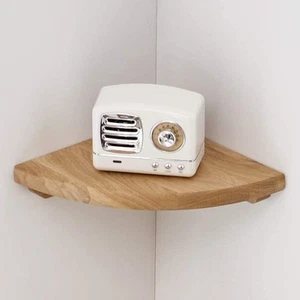 Corner Shelf Wall Mount, 7inch Oak Wood Floating Corner Shelf Round End Small... - Picture 1 of 7