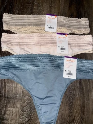 Warners Mujer Tanga Ropa Interior Bragas Mezcla Poliéster 3 Pares Encaje Cintura ~ 2XL Foto 1 de 4