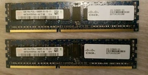 8GB HYNIX 2 x 4GB 1RX4 PC3L-10600R HMT351R7BFR4A - H9 15-12869-01 ECC REG RAM - Picture 1 of 1