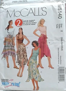 McCalls Sewing Pattern 5140 Skirt Sash Flared Size Xsm,sm, med - Picture 1 of 3
