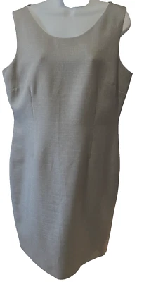 Vestido Vaina Kasper Sin Mangas Para Mujer 12 Clásico Cremallera Cuello Redondo Gris Forrado Foto 1 de 4