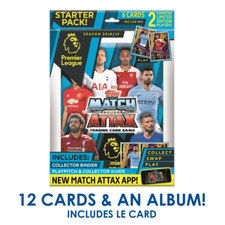 2018-19 TOPPS MATCH ATTAX PREMIER LEAGUE STARTER PACK ALBUM 12 CARDS+2 LE CARDS