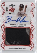 2018 Leaf Perfect Game National Showcase Red /15 Brennan Malone Patch Auto