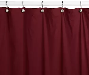 SOLID WATER REPELLENT BATHROOM SHOWER CURTAIN LINER VINYL PLASTIC BURGUNDY - Picture 1 of 1