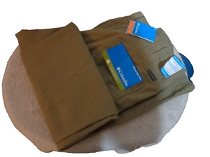 Columbia Ultimate ROC Pants Mens 40x36 Tan Brown Zip Pocket Canvas Utility - Picture 1 of 5