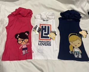 Nuevo Harajuku Lovers Skater Line Camisas Algodón Suave 3 Prendas para el torso Sudadera con Capucha Lote 6 6T $132 - Imagen 1 de 7