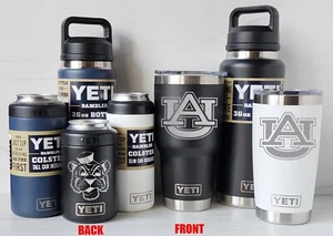 AUBURN TIGERS YETI Laser Engraved Tumblers, Can Colsters and Chug Bottles - Picture 1 of 1